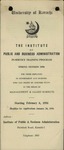 I.P.B.A In-service Training Program 1956 by Institute of Public and Business Administration