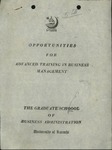 Opportunities for advanced training in business management 1961