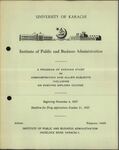 Flyer: A program of evening study and diploma course by Institute of Public and Business Administration, University of Karachi