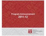 Program Announcement 2011-12