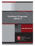 Program Announcement 2010-11: Graduate Programs