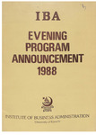 Evening Program Announcement 1988
