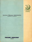 Programme Announcement 1971-72
