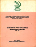 Evening Program Announcement 1981-82